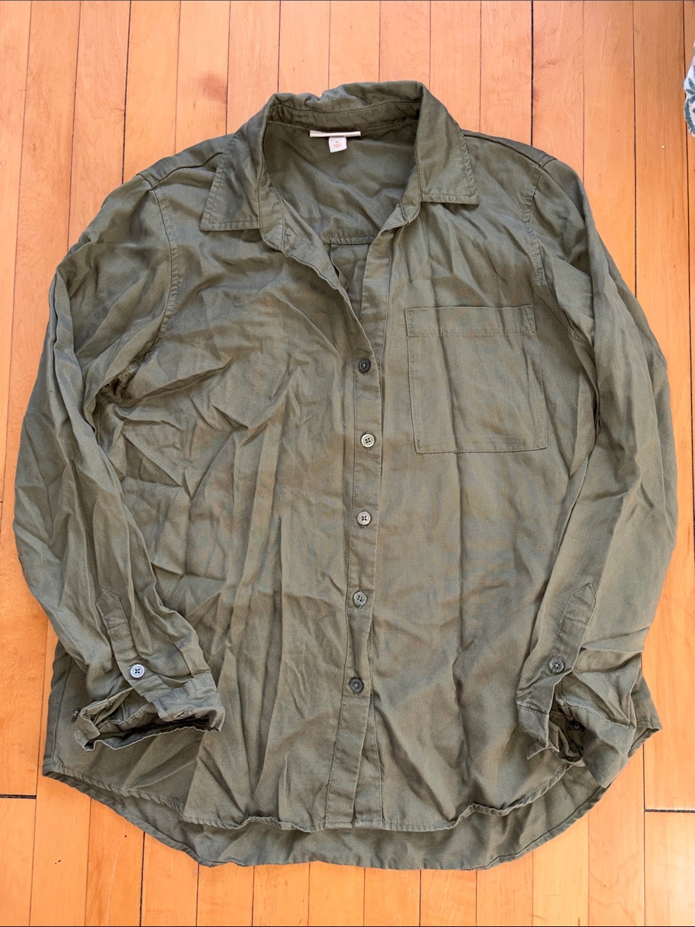 Knox Rose Olive Green Button-Up Shirt